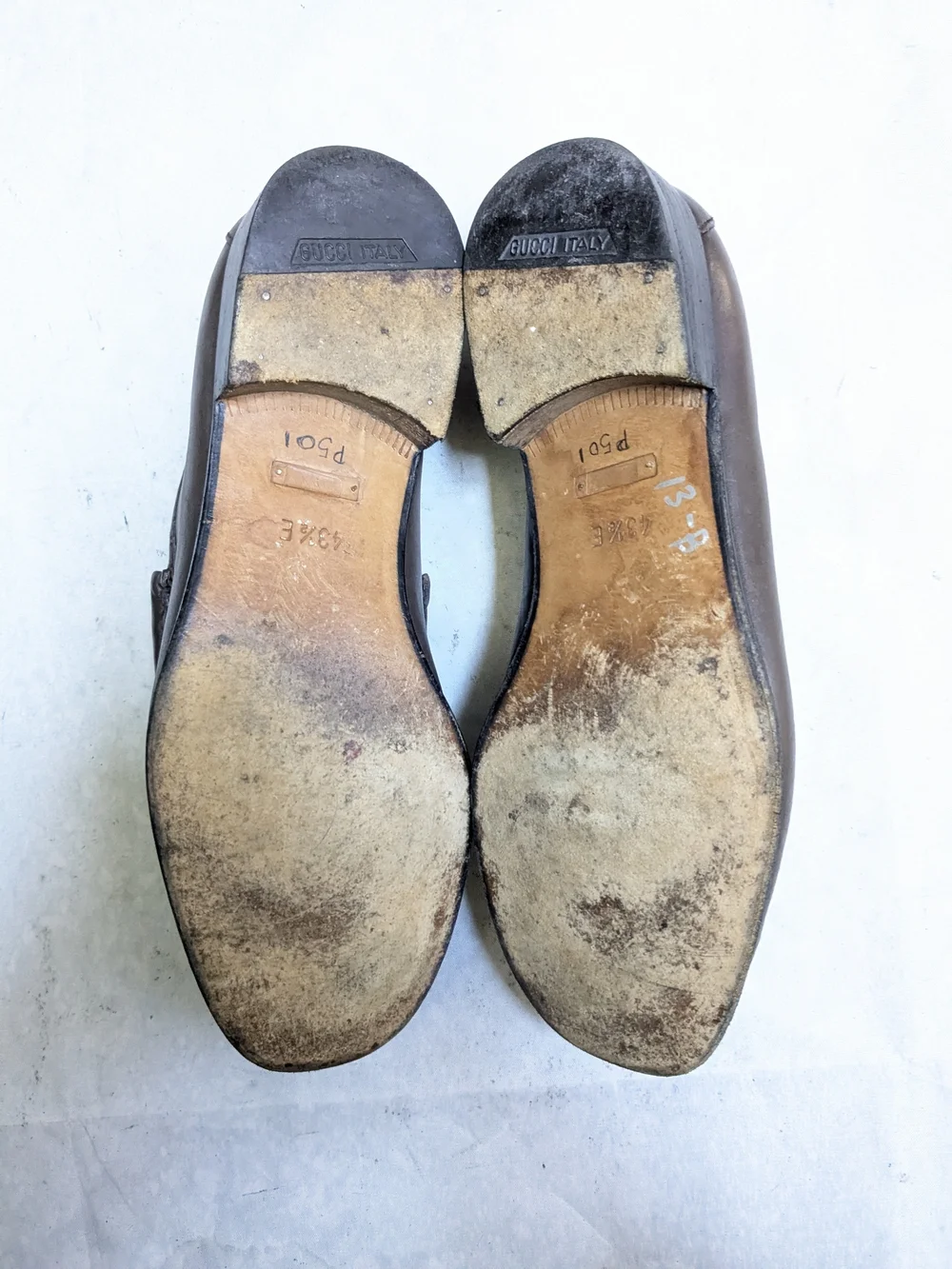 Gucci Horsebit Loafers Brown Leather Men 10.5 43.5